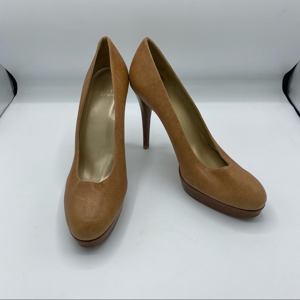 Stuart Weitzman Leather Platform Heels